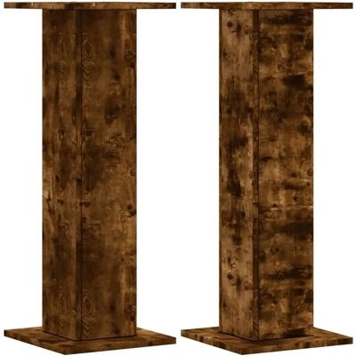 Support pour plantes vidaXL Chêne Fumé 30x30x80 cm - Porte-pot Support pour plantes vidaXL Chêne Fumé 30x30x80 cm - Porte-pot