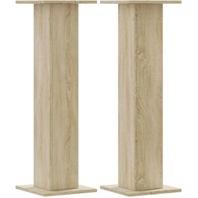 vidaXL Plantenstands 2 stuks Sonoma Eiken 30x30x95 cm vidaXL Plantenstands 2 stuks Sonoma Eiken 30x30x95 cm