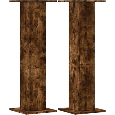 vidaXL Plantensteun Gerookte Eik 30x30x95 cm Set van 2 - Plantensoort vidaXL Plantensteun Gerookte Eik 30x30x95 cm Set van 2 - Plantensoort