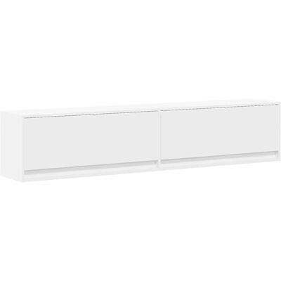 vidaXL Valkoinen 180x31x38 cm TV-tilavaatekaappi LED-valaistuksella - TV-tilavaatekaappi vidaXL Valkoinen 180x31x38 cm TV-tilavaatekaappi LED-valaistuksella - TV-tilavaatekaappi