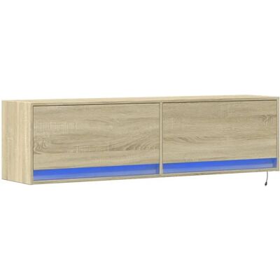 vidaXL Sonoma Eik 180x31x38 cm TV Wandkast met LED vidaXL Sonoma Eik 180x31x38 cm TV Wandkast met LED