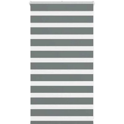 vidaXL Zebra-Rollo - Dunkelgrau - 85x100 cm - Polyester - Sicht- & Sonnenschutz vidaXL Zebra-Rollo - Dunkelgrau - 85x100 cm - Polyester - Sicht- & Sonnenschutz