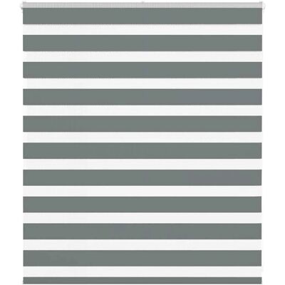 vidaXL Zebra Jalousien - 135x100 cm - Polyester - Dunkelgrau - Produktart vidaXL Zebra Jalousien - 135x100 cm - Polyester - Dunkelgrau - Produktart