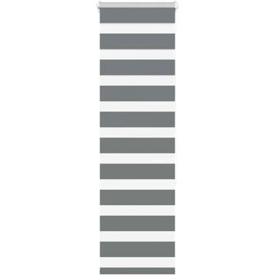 vidaXL Zebrarollo Dunkelgrau 45x150 cm Stoffbreite 40,9 cm Polyester - Zebra-Jalousie vidaXL Zebrarollo Dunkelgrau 45x150 cm Stoffbreite 40,9 cm Polyester - Zebra-Jalousie