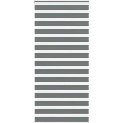 vidaXL Zebra Jaloezieën - Polyester Donkergrijs vidaXL Zebra Jaloezieën - Polyester Donkergrijs