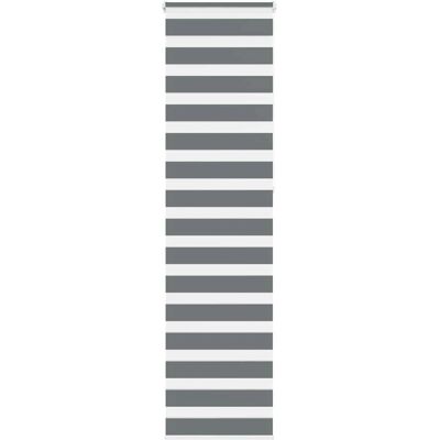 vidaXL Zebra Roller Blind - Polyester, Dark Gray vidaXL Zebra Roller Blind - Polyester, Dark Gray