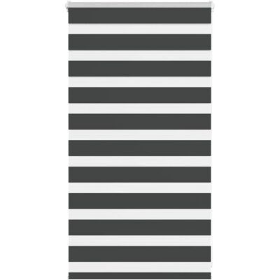 vidaXL Zebra Rolgordijn - 70x100 cm, Polyester, Zwart - Raamdecoratie vidaXL Zebra Rolgordijn - 70x100 cm, Polyester, Zwart - Raamdecoratie