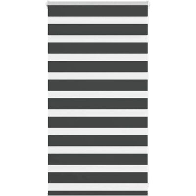 vidaXL Zebrarolgordijn - Polyester, Zwart, 80x100 cm vidaXL Zebrarolgordijn - Polyester, Zwart, 80x100 cm