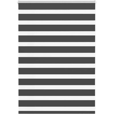 vidaXL Zebrarollo Schwarz 100x100 cm - Stoffrollo vidaXL Zebrarollo Schwarz 100x100 cm - Stoffrollo