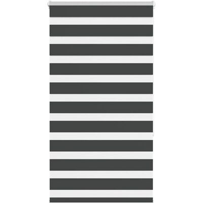 vidaXL Zebra-Rollo - 70x150 cm Strapazierfähiges Polyester Schwarz vidaXL Zebra-Rollo - 70x150 cm Strapazierfähiges Polyester Schwarz