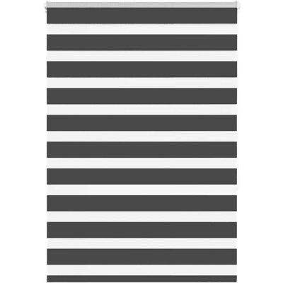 vidaXL Zebra-Rollladen - Polyester, Schwarz, 105x150 cm vidaXL Zebra-Rollladen - Polyester, Schwarz, 105x150 cm