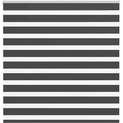 vidaXL Zebra Rolgordijn - 150x150 cm - Polyester, Zwart - Raambekleding vidaXL Zebra Rolgordijn - 150x150 cm - Polyester, Zwart - Raambekleding