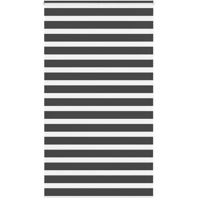 vidaXL Zebra Rolgordijnen - 125x200 cm - Polyester Zwart - Modern Ontwerp vidaXL Zebra Rolgordijnen - 125x200 cm - Polyester Zwart - Modern Ontwerp