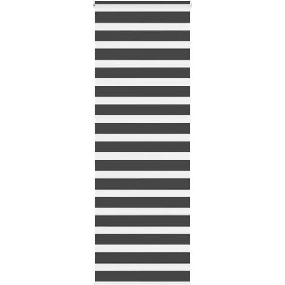 vidaXL Zebra Blinds - 85x230 cm - Polyester, Black, Modern - Zebra Blinds vidaXL Zebra Blinds - 85x230 cm - Polyester, Black, Modern - Zebra Blinds