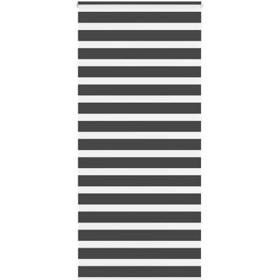 vidaXL Zebra-rulliverho - Polyester musta 115x230cm vidaXL Zebra-rulliverho - Polyester musta 115x230cm