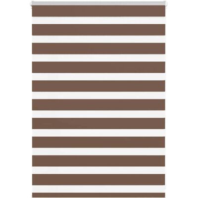 vidaXL Zebrarollo Braun - 100x100 cm Polyester - Privatsphäre & Licht vidaXL Zebrarollo Braun - 100x100 cm Polyester - Privatsphäre & Licht