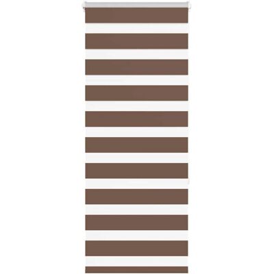 vidaXL Zebra Roller Blind - 60x150 cm, Polyester, Brown - Roller Blind vidaXL Zebra Roller Blind - 60x150 cm, Polyester, Brown - Roller Blind