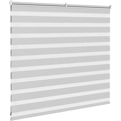 vidaXL Zebra-Rollos 160x100cm lichtgrau - Rolladengardine vidaXL Zebra-Rollos 160x100cm lichtgrau - Rolladengardine