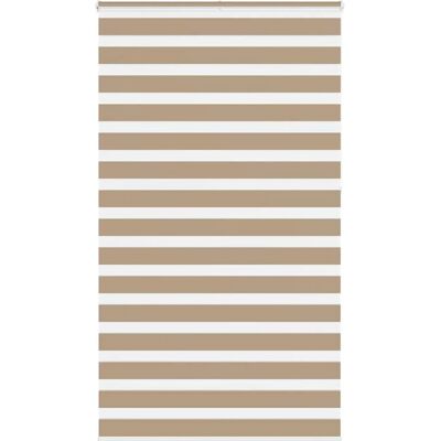 vidaXL Zebra Jalousien 130x230 cm Sandbraun Polyester Fensterdekor vidaXL Zebra Jalousien 130x230 cm Sandbraun Polyester Fensterdekor