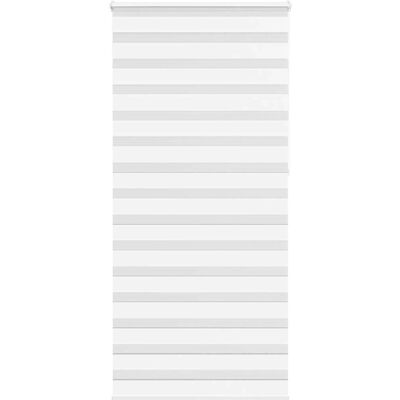 vidaXL Zebrasonnenrollo 95x230 cm Stoffbreite 90,9 cm Polyester weiß - Rollos vidaXL Zebrasonnenrollo 95x230 cm Stoffbreite 90,9 cm Polyester weiß - Rollos