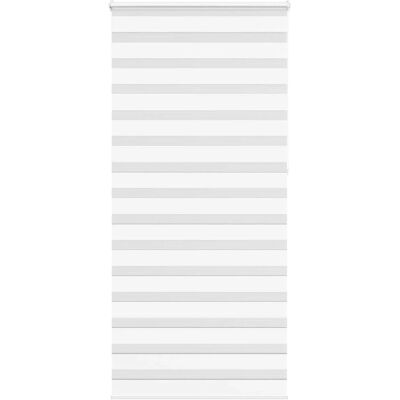vidaXL Zebra-Rollo - 110x230 cm, Weiß, Polyester, Modern vidaXL Zebra-Rollo - 110x230 cm, Weiß, Polyester, Modern