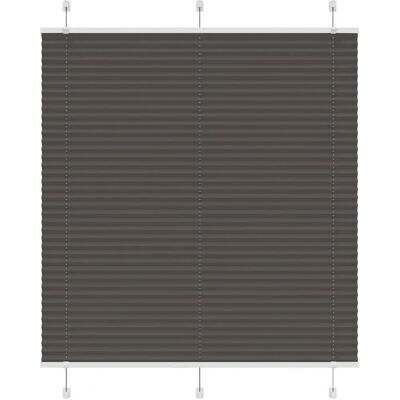 vidaXL Black Pleated Blind 115x100cm Polyester Privacy - Window Blind vidaXL Black Pleated Blind 115x100cm Polyester Privacy - Window Blind