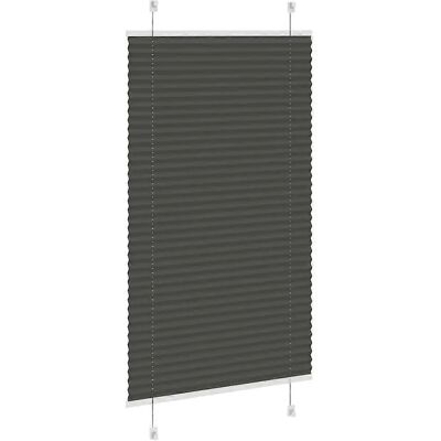 vidaXL Faltenrollo - 75x150cm, Schwarz, Polyester, Modern - Faltenrollo vidaXL Faltenrollo - 75x150cm, Schwarz, Polyester, Modern - Faltenrollo