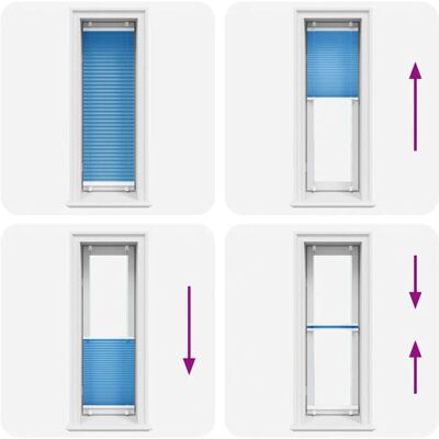 vidaXL Voile Plissé Bleu 40x100cm - Voil vidaXL Voile Plissé Bleu 40x100cm - Voil