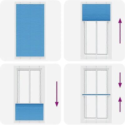 vidaXL Polyester Blau Fensterrollo - Fensterrollo vidaXL Polyester Blau Fensterrollo - Fensterrollo