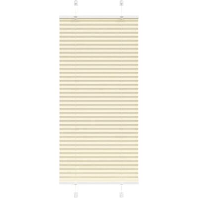 vidaXL Folder persienne - Polyester - Creme - 65 x 100 cm - Vinduesrullegardin vidaXL Folder persienne - Polyester - Creme - 65 x 100 cm - Vinduesrullegardin
