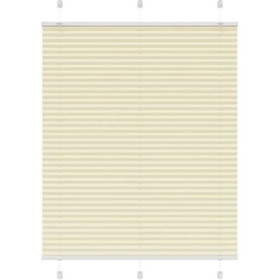 Store plissé vidaXL - 105x150 cm, Polyester, Crème - Publicité Store plissé vidaXL - 105x150 cm, Polyester, Crème - Publicité