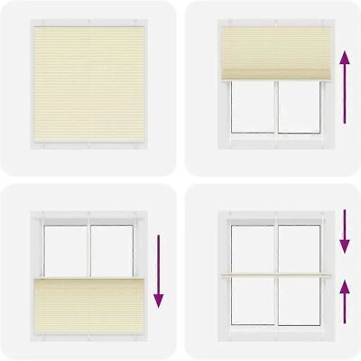 vidaXL Plissee Creme 120x150 cm - Privatsphäre & Eleganz vidaXL Plissee Creme 120x150 cm - Privatsphäre & Eleganz