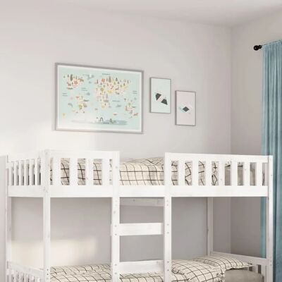 vidaXL Kinderbed Wit - Massief dennhout frame - Ondersteuning & Veiligheid - 90x190cm vidaXL Kinderbed Wit - Massief dennhout frame - Ondersteuning & Veiligheid - 90x190cm