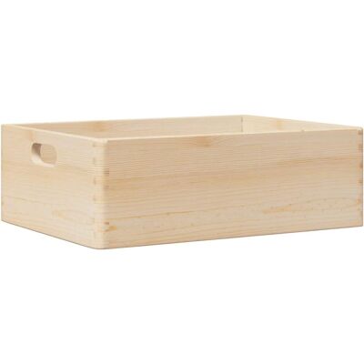 vidaXL Houten Doos 40x30x13 cm Massief Dennenhout Rustieke Charme vidaXL Houten Doos 40x30x13 cm Massief Dennenhout Rustieke Charme