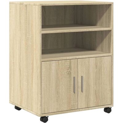 vidaXL Sonoma Eiche Rollschrank - Stauraum - 60x48x81 cm vidaXL Sonoma Eiche Rollschrank - Stauraum - 60x48x81 cm