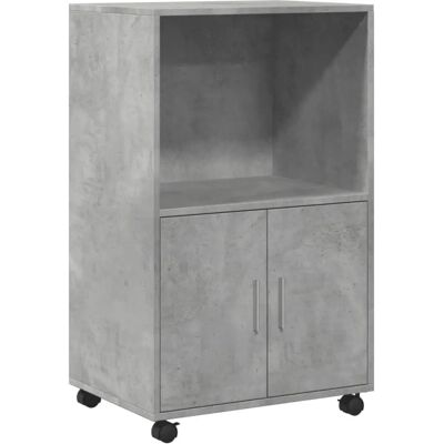 vidaXL Armoire roulant en bois engineering gris - Armoire de rangement - Publicité vidaXL Armoire roulant en bois engineering gris - Armoire de rangement - Publicité