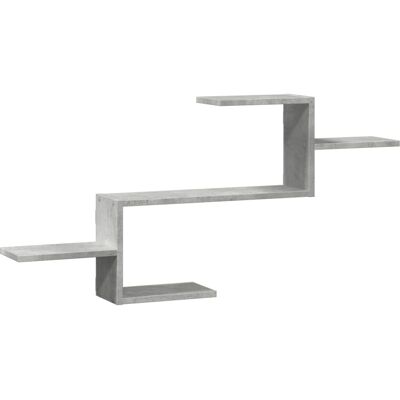 vidaXL Wandregal Beton Grau 104x15x49 cm Holzwerkstoff - Wandregal vidaXL Wandregal Beton Grau 104x15x49 cm Holzwerkstoff - Wandregal