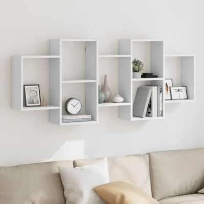 vidaXL White Wall Shelf 159x18x65 cm - Wall Storage vidaXL White Wall Shelf 159x18x65 cm - Wall Storage
