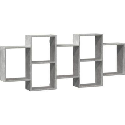 Étagère murale gris béton vidaXL 159x18x65 cm - Rangement mural - Publicité Étagère murale gris béton vidaXL 159x18x65 cm - Rangement mural - Publicité