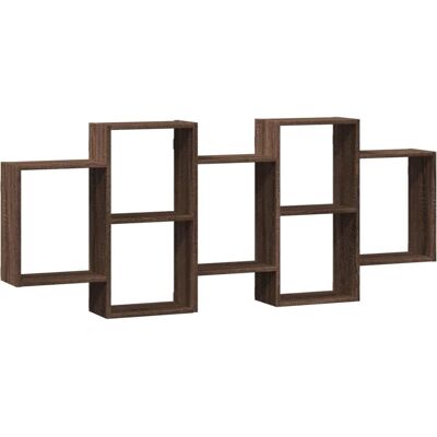 Étagère murale en chêne marron vidaXL - Rangement mural - 159x18x65 cm - Publicité Étagère murale en chêne marron vidaXL - Rangement mural - 159x18x65 cm - Publicité