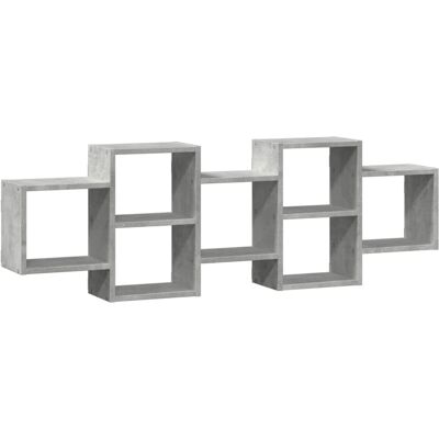 Étagère murale gris béton vidaXL 129x18x42 cm - Étagère murale - Publicité Étagère murale gris béton vidaXL 129x18x42 cm - Étagère murale - Publicité