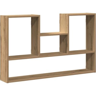 vidaXL Oak Wall Shelf - Wall Shelf - Engineered Wood vidaXL Oak Wall Shelf - Wall Shelf - Engineered Wood