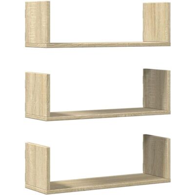 vidaXL Sonoma Eiche Wandregale - Wandregal - 3 Stk vidaXL Sonoma Eiche Wandregale - Wandregal - 3 Stk