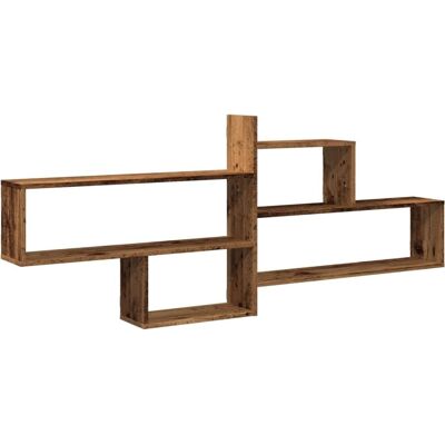 vidaXL Étagère murale vieux bois 167,5x18x68 cm - Étagère murale - Publicité vidaXL Étagère murale vieux bois 167,5x18x68 cm - Étagère murale - Publicité
