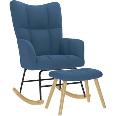 VidaXL Schaukelstuhl - Blau, 61x78x95 cm VidaXL Schaukelstuhl - Blau, 61x78x95 cm