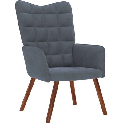 Chaise d'accent VidaXL - Velours gris foncé - Mobilier de salon ou bureau Chaise d'accent VidaXL - Velours gris foncé - Mobilier de salon ou bureau