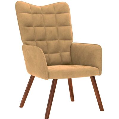 VidaXL Fauteuil d'Accent - Marron Velours - Fauteuil d'Accent - Publicité VidaXL Fauteuil d'Accent - Marron Velours - Fauteuil d'Accent - Publicité