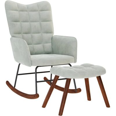 VidaXL Schaukelstuhl - Samtgrau - Loungemöbel VidaXL Schaukelstuhl - Samtgrau - Loungemöbel