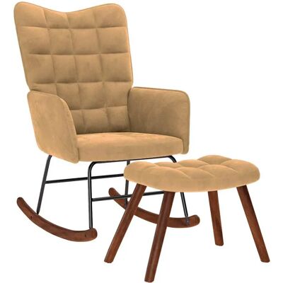 VidaXL Schaukelstuhl - Komfortabler Samt - Zuhause & Büro VidaXL Schaukelstuhl - Komfortabler Samt - Zuhause & Büro