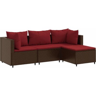 VidaXL Gartenmöbel-Set - Grau - Lounge-Set - 4-teilig VidaXL Gartenmöbel-Set - Grau - Lounge-Set - 4-teilig
